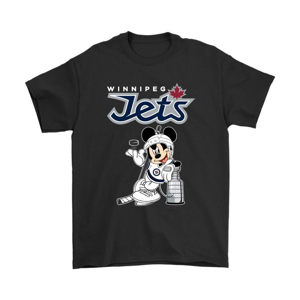 Mickey Winnipeg Jets With The Stanley Cup Hockey Nhl Shirts