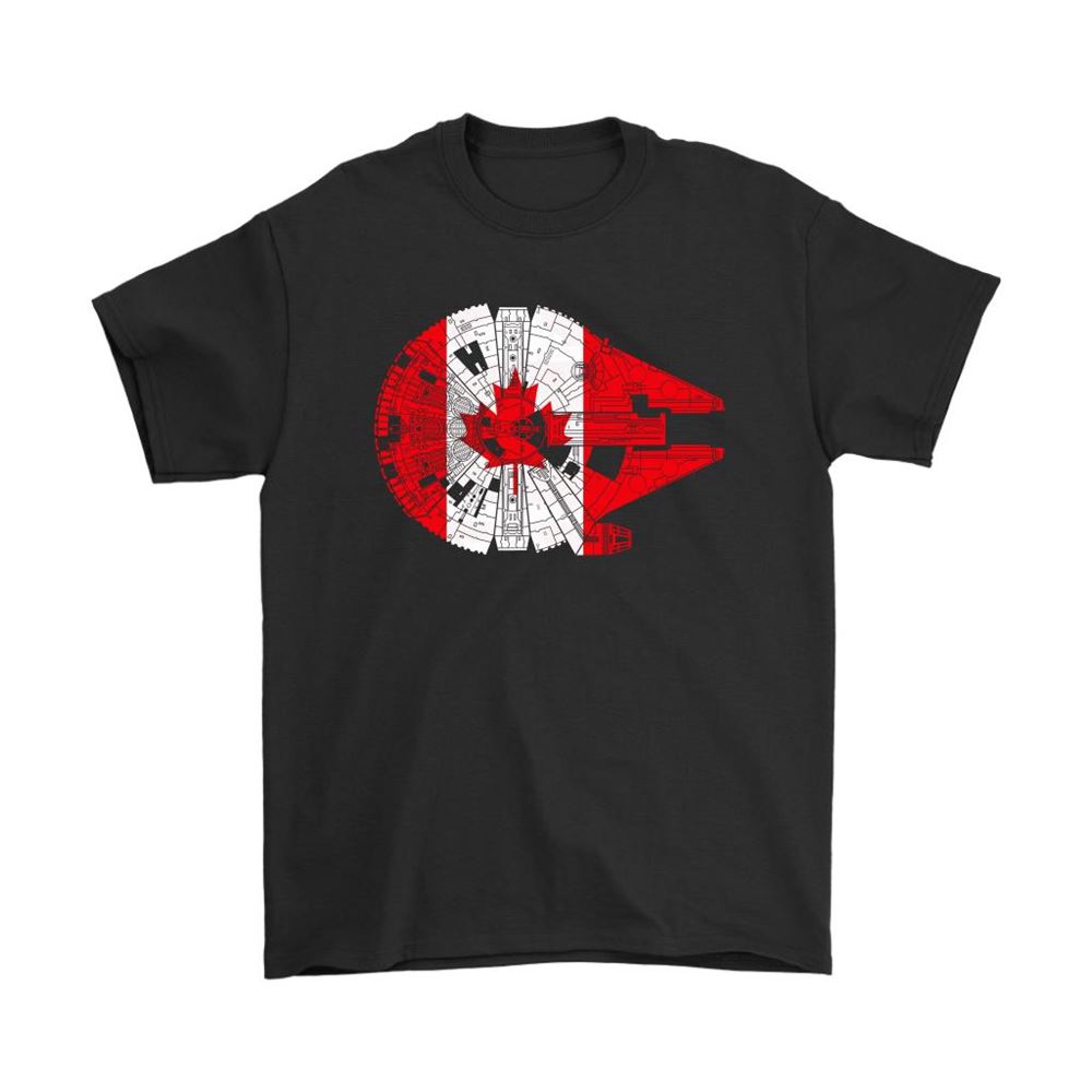 Millennium Falcon Canada Flag Star Wars Shirts