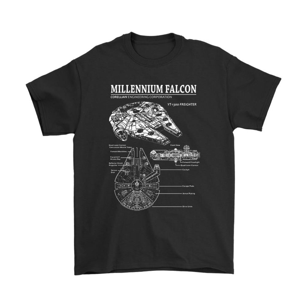 Millennium Falcon Corellian Engineering Corporation Shirts