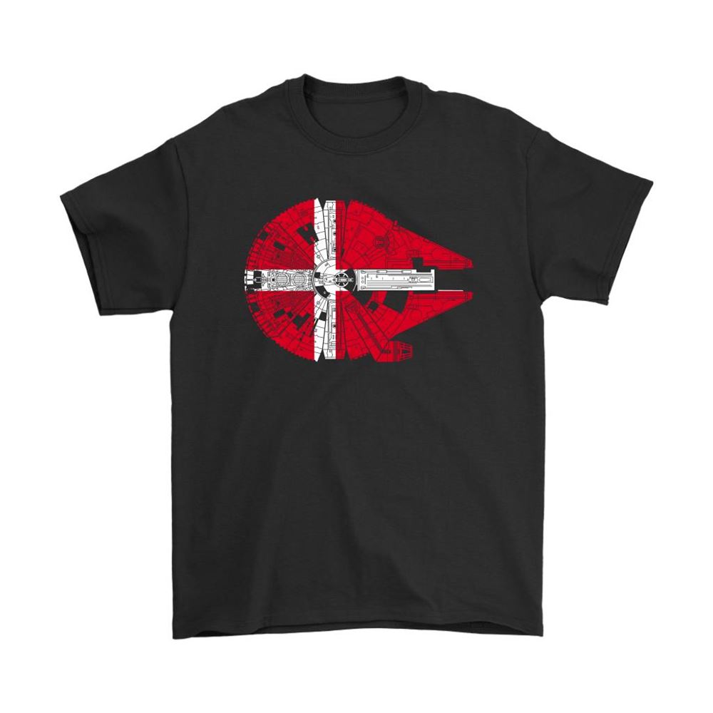 Millennium Falcon Denmark Flag Star Wars Shirts