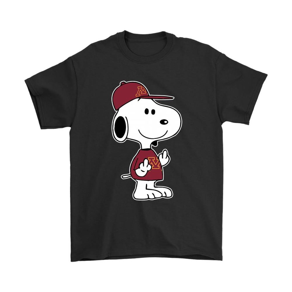 Minnesota Golden Gophers Snoopy Double Middle Fingers Fck You Ncaa Shirts