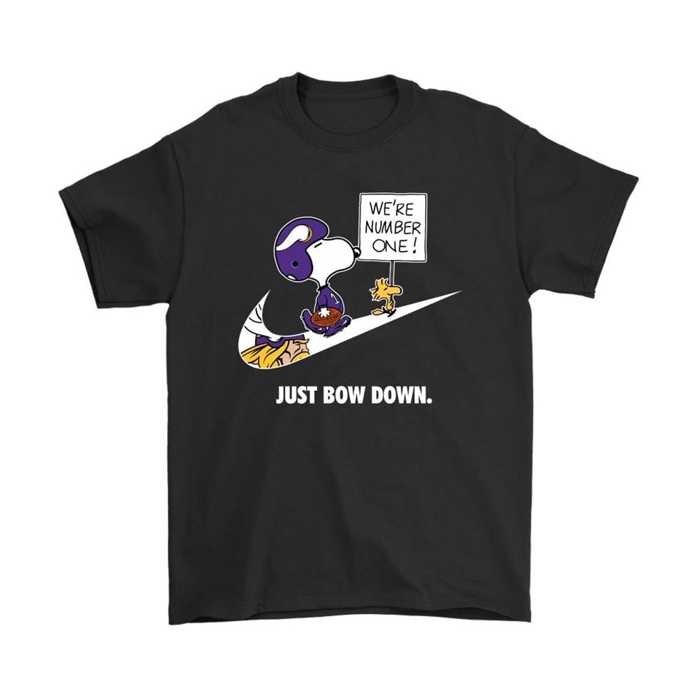 Minnesota Vikings Are Number One Just Bow Down Snoopy Shirts