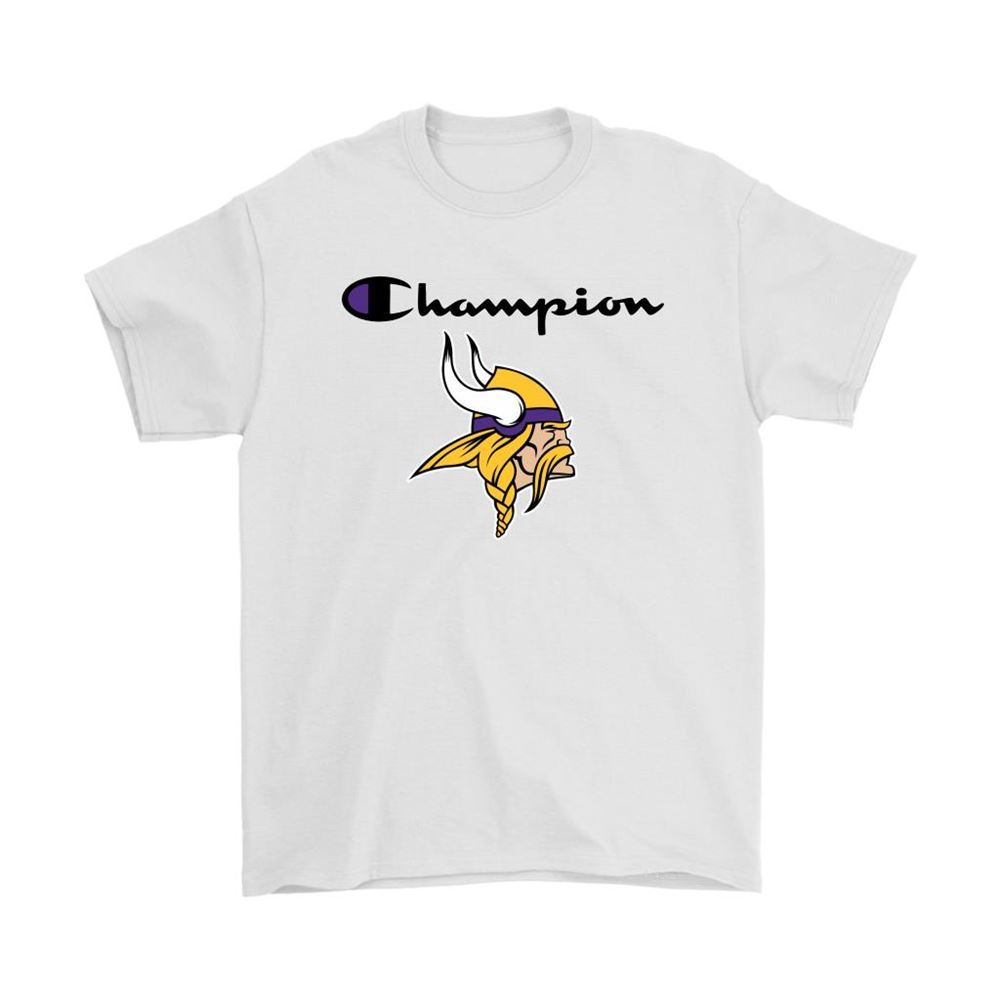 Minnesota Vikings Champion Logo Mashup Nfl Shirts