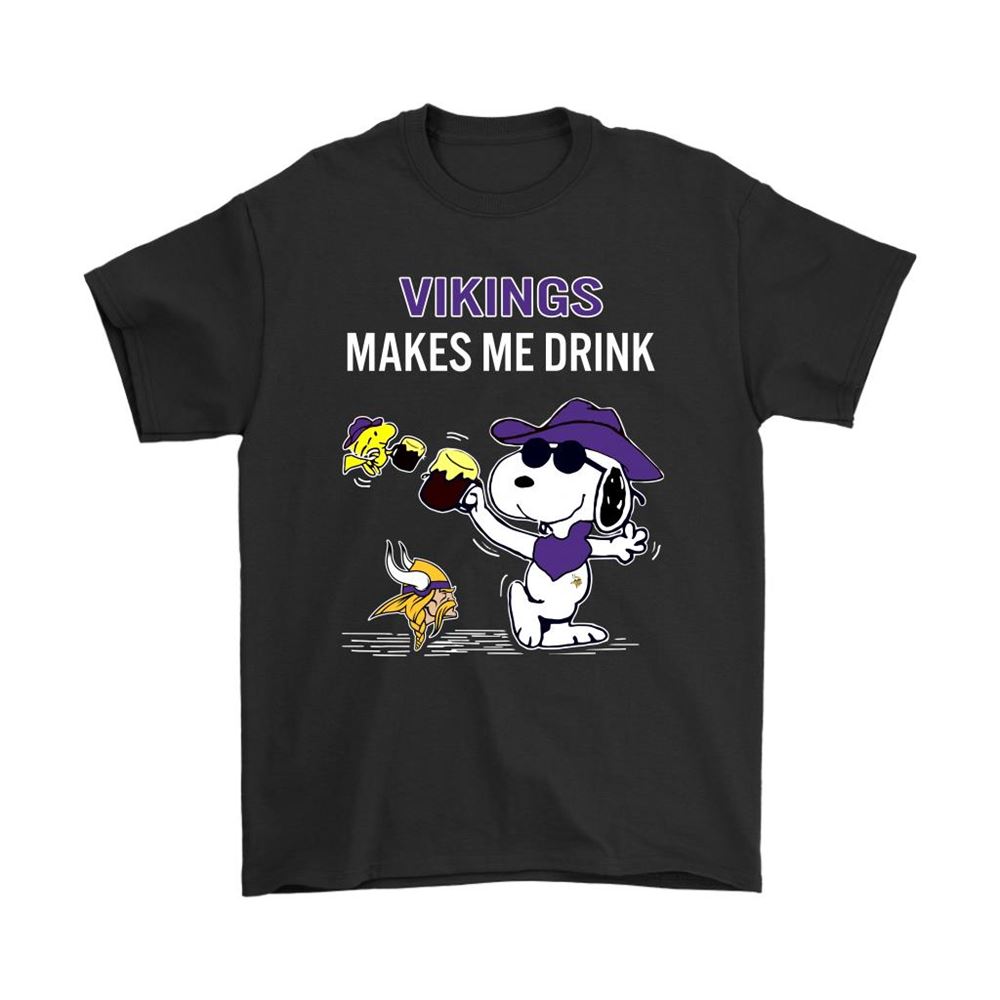 Minnesota Vikings Makes Me Drink Snoopy And Woodstock Shirts