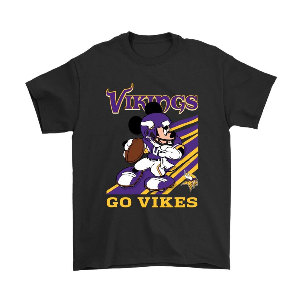 Minnesota Vikings Slogan Go Vikes Mickey Mouse Nfl Shirts