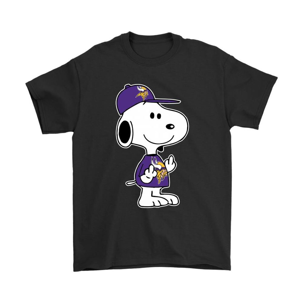 Minnesota Vikings Snoopy Double Middle Fingers Fck You Nfl Shirts