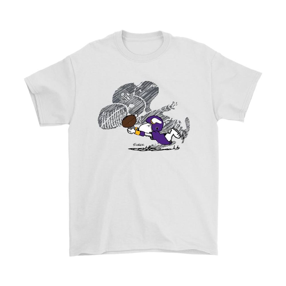Minnesota Vikings Snoopy Plays The Football Game Shirts