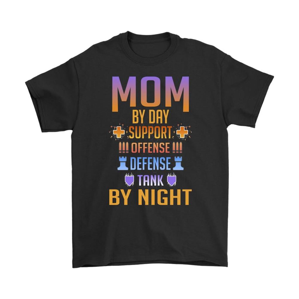 Mom By Day Overwatch Support Offense Defense Tank By Night Shirts