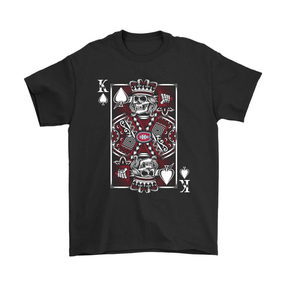Montreal Canadiens Spade King Of Death Card Nhl Ice Hockey Shirts