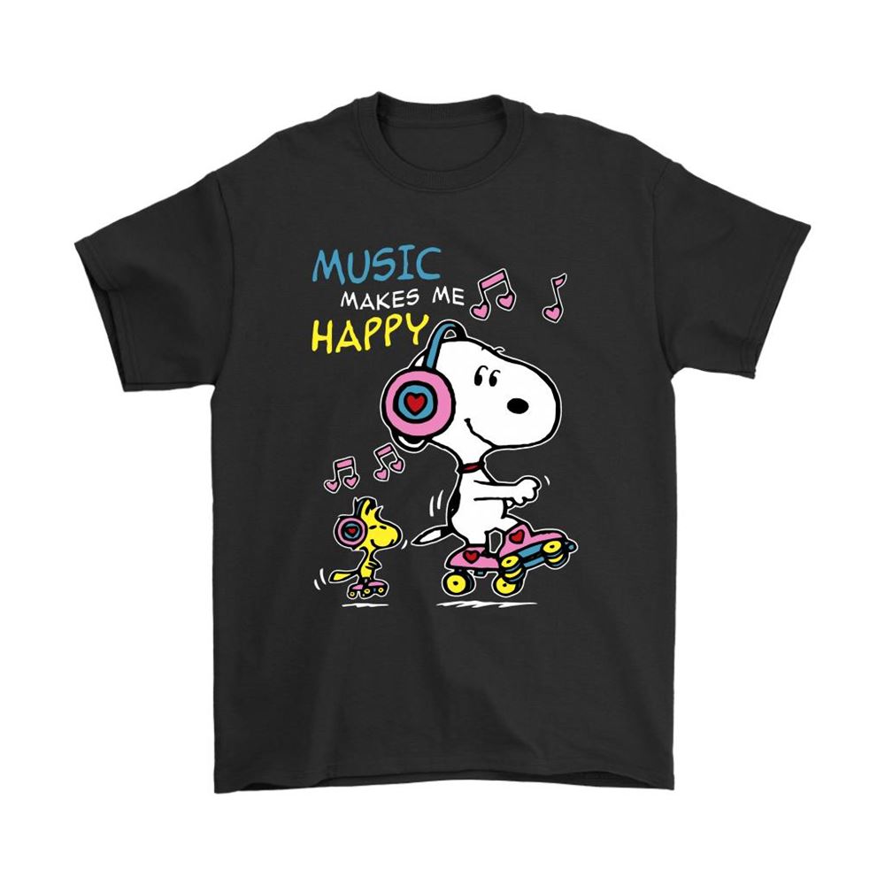 Music Make Me Happy Snoopy Shirts Luxwoo