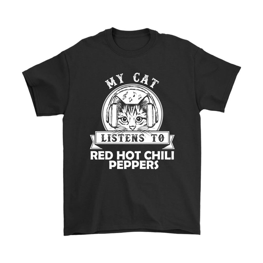 My Cat Listen To Red Hot Chily Pepper Headphone Cat Shirts
