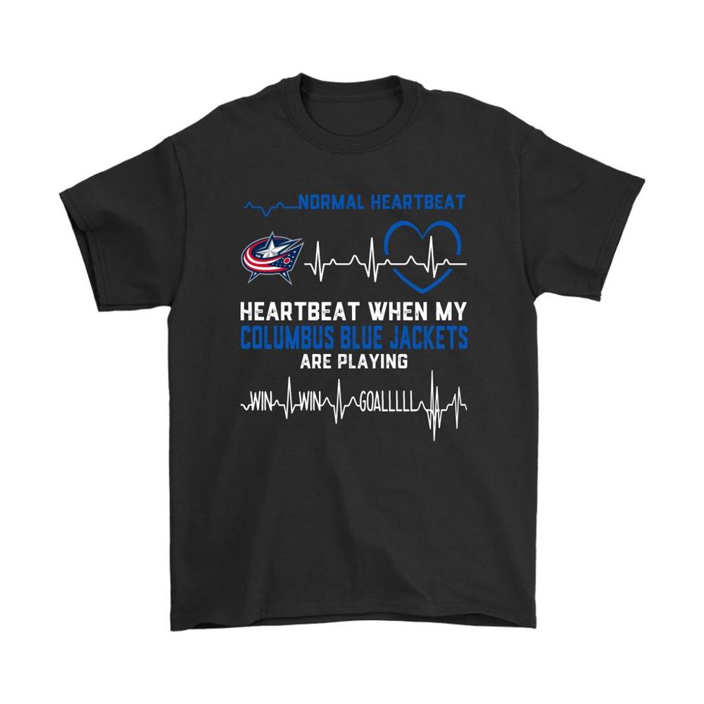 My Heartbeat When My Columbus Blue Jackets Are Playing Ice Hockey Shirts