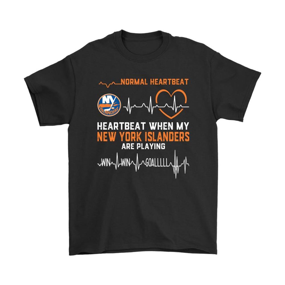 My Heartbeat When My New York Islanders Are Playing Ice Hockey Shirts