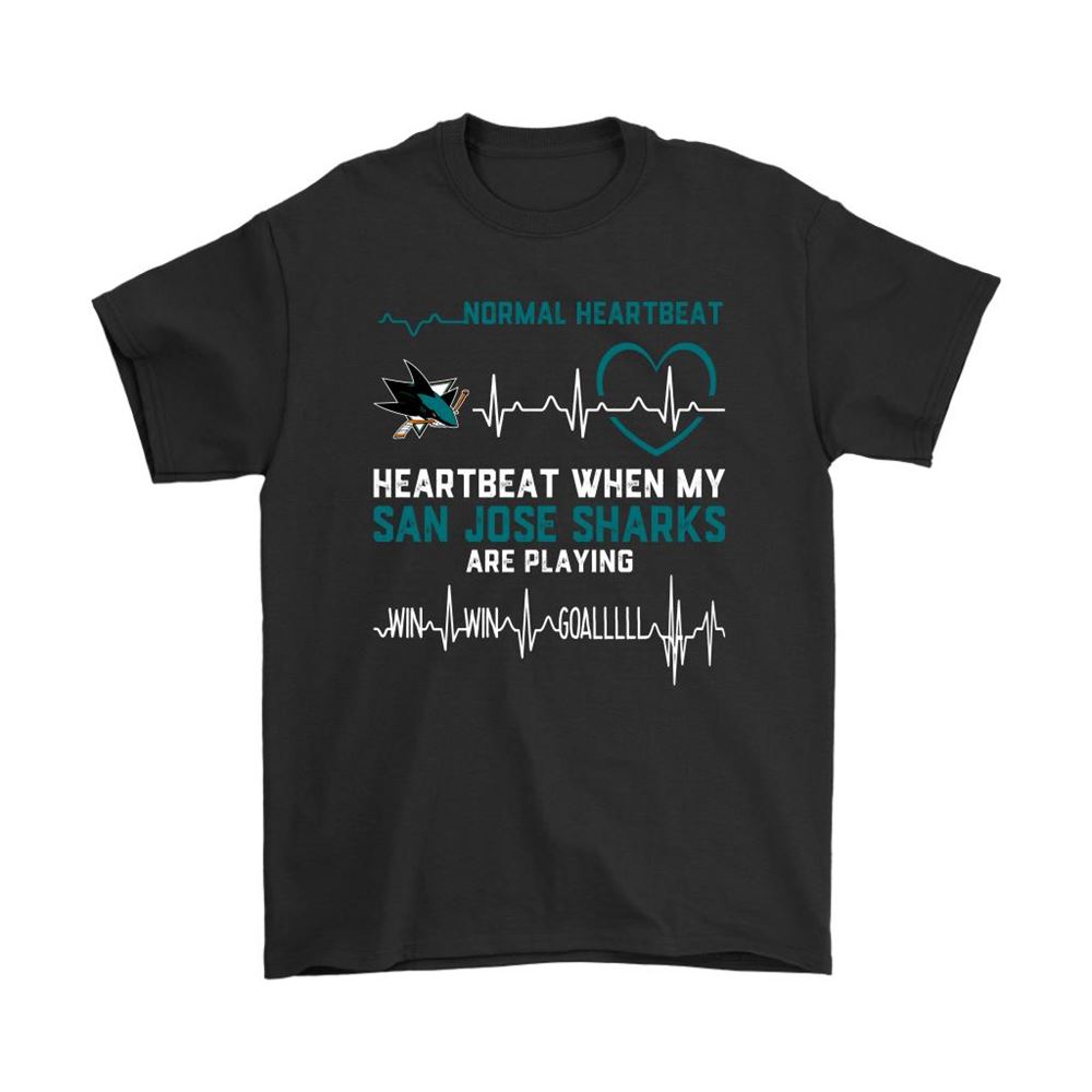 My Heartbeat When My San Jose Sharks Are Playing Ice Hockey Shirts