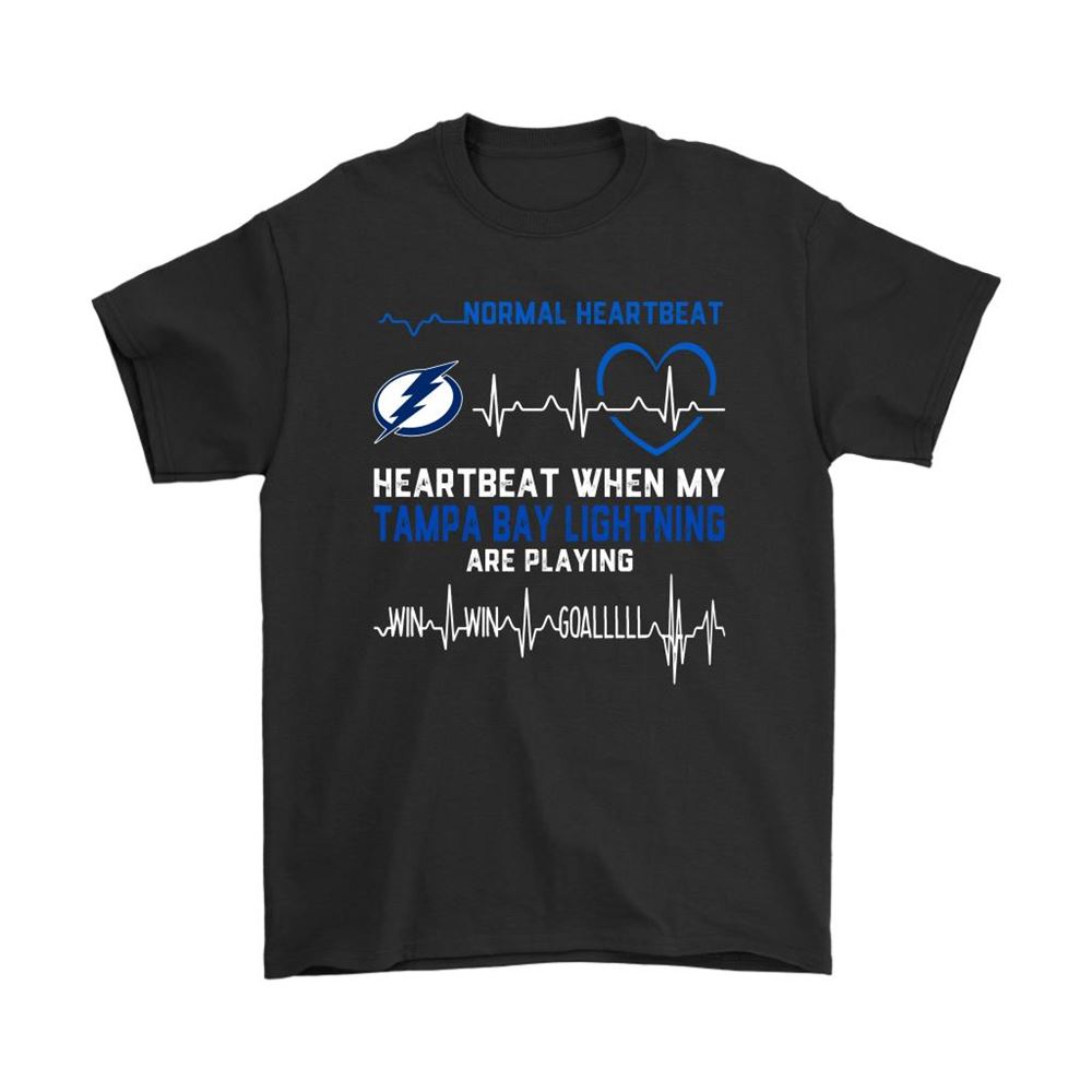 My Heartbeat When My Tampa Bay Lightning Are Playing Ice Hockey Shirts