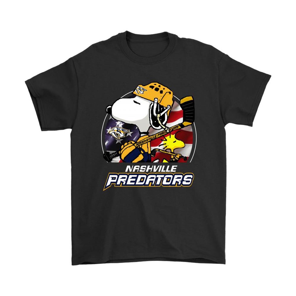Nashville Predators Ice Hockey Snoopy And Woodstock Nhl Shirts
