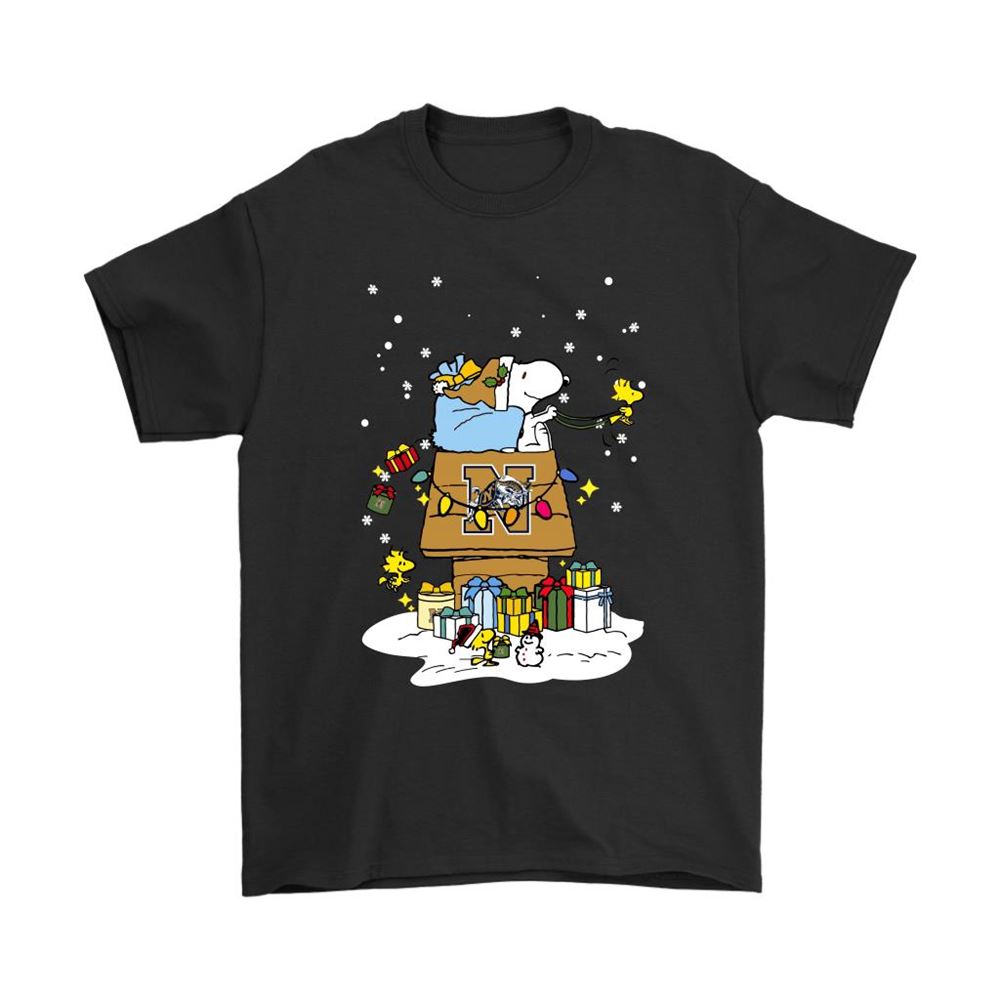 Navy Midshipmen Santa Snoopy Brings Christmas To Town Shirts