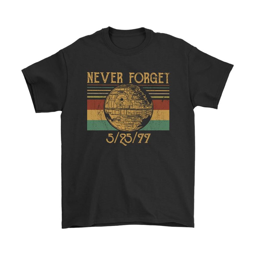 Never Forget 52577 Star Wars Death Star Vintage Shirts