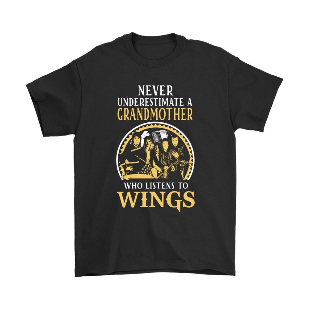 Never Underestimate A Grandmother Who Listens To Wings Shirts