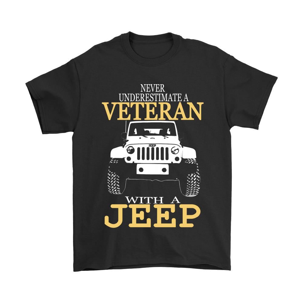 Never Underestimate A Veteran With A Jeep Shirts