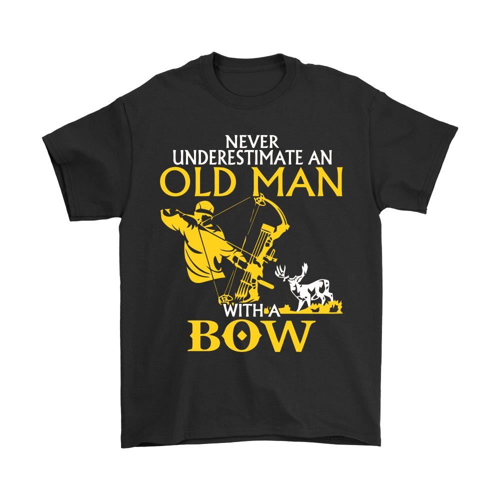 Never Underestimate An Old Man With A Bow Shirts