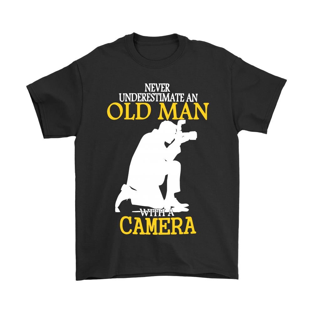 Never Underestimate An Old Man With A Camera Shirts