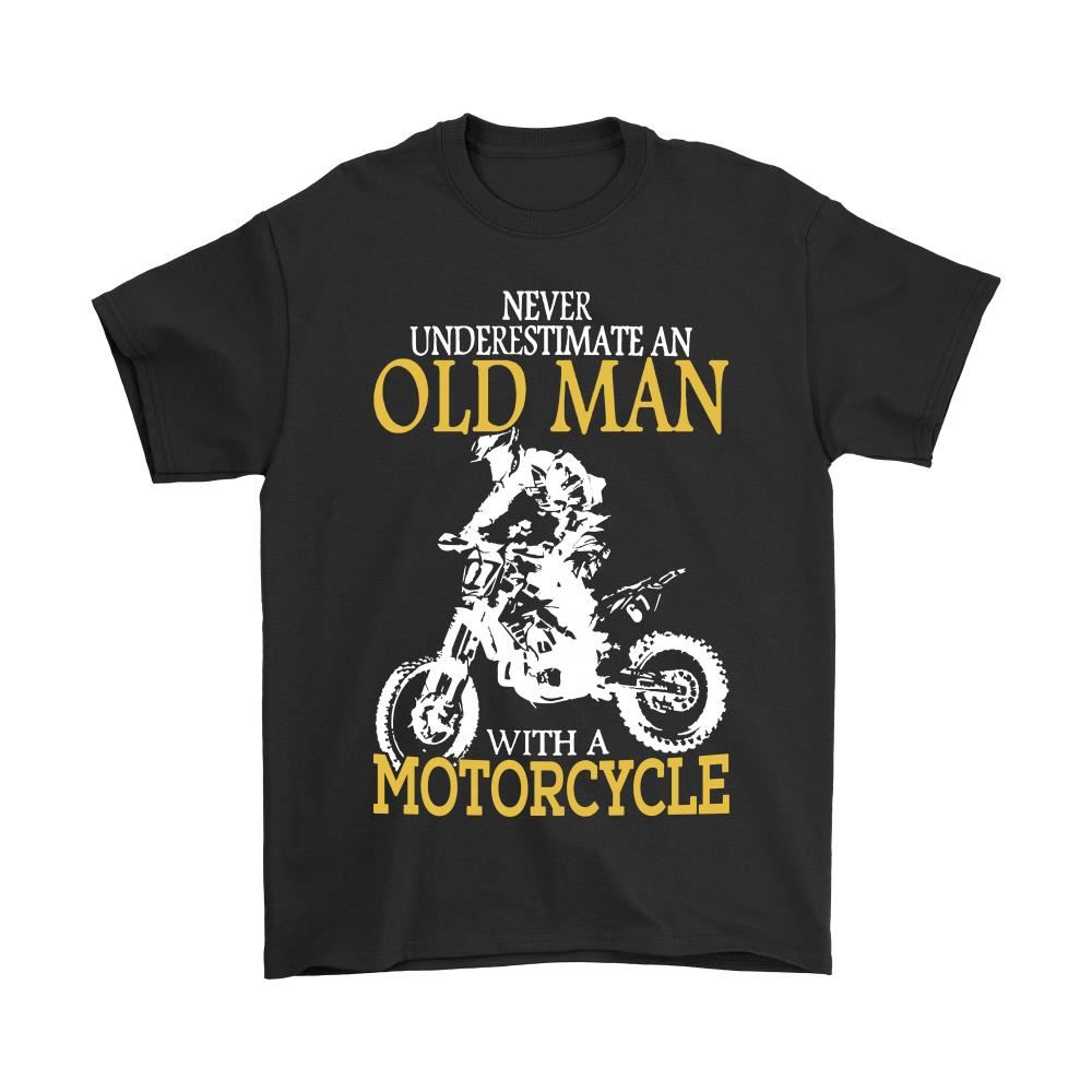 Never Underestimate An Old Man With A Motorcycle Shirts