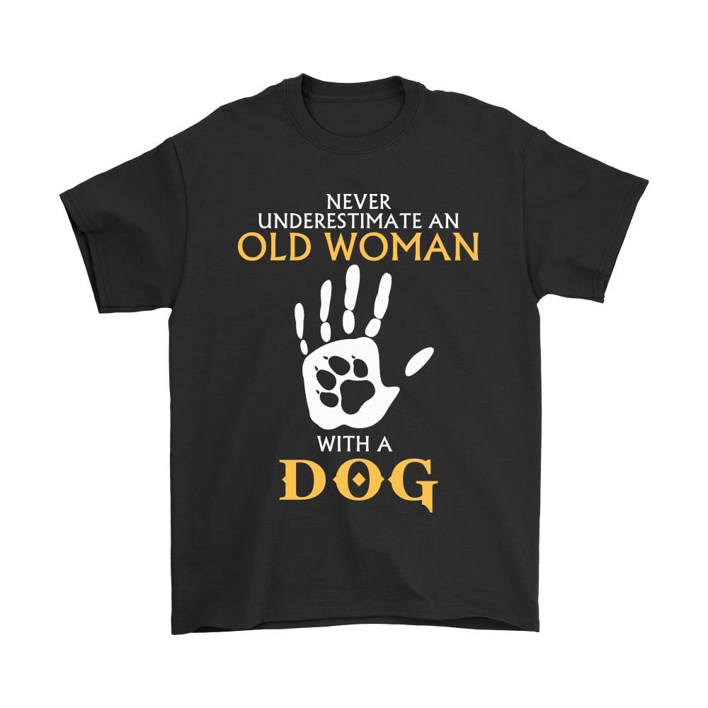 Never Underestimate An Old Woman With A Dog Shirts