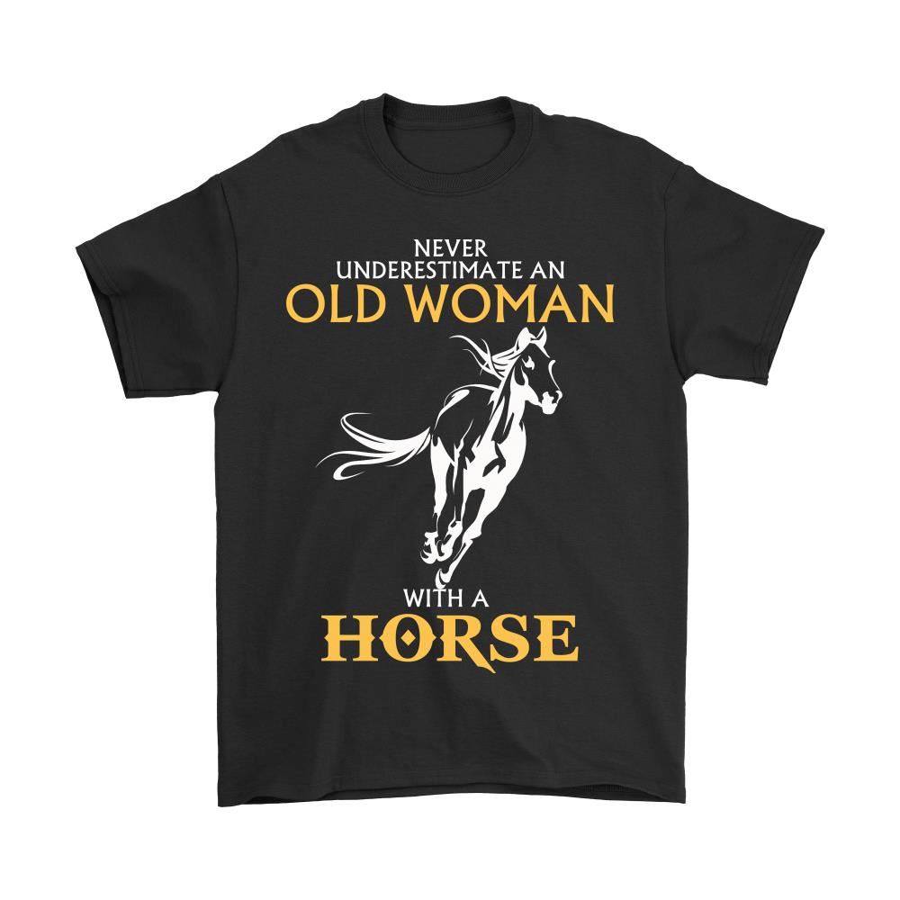 Never Underestimate An Old Woman With A Horse Shirts