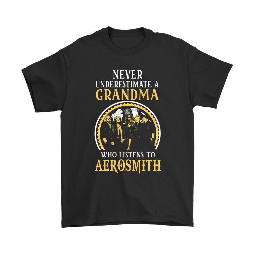 Never Underestimate Grandma Who Listens To Aerosmith Shirts