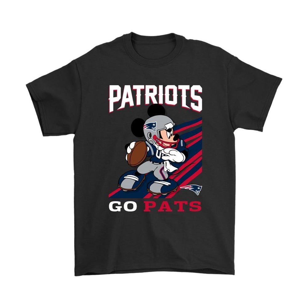 New England Patriots Slogan Go Pats Mickey Mouse Nfl Shirts
