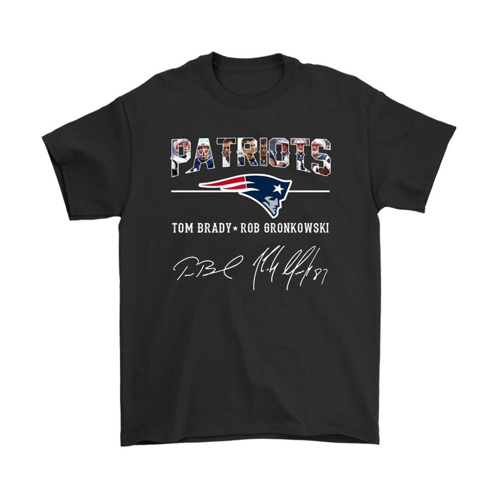New England Patriots Tom Brady Rob Gronkowski Signature Nfl Shirts
