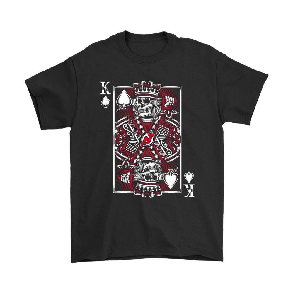 New Jersey Devils Spade King Of Death Card Nhl Ice Hockey Shirts
