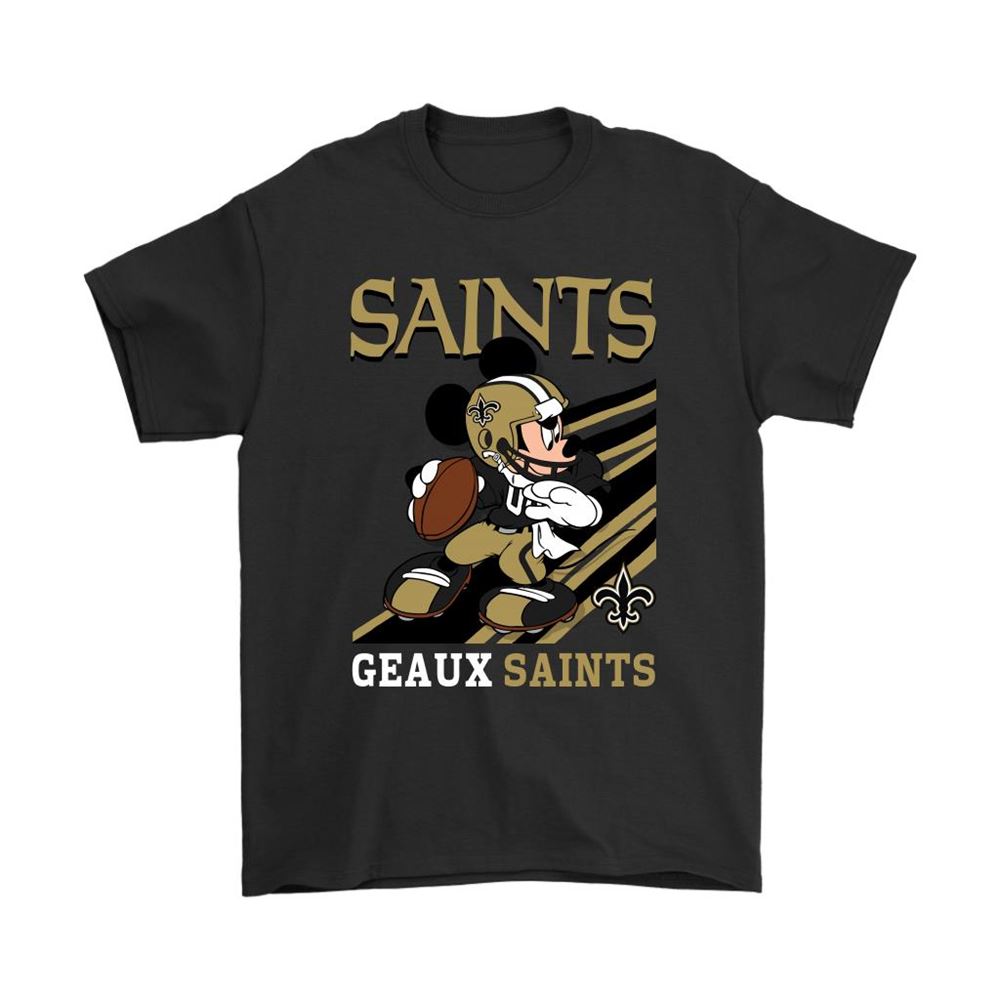 New Orleans Saints Slogan Geaux Saints Mickey Mouse Nfl Shirts