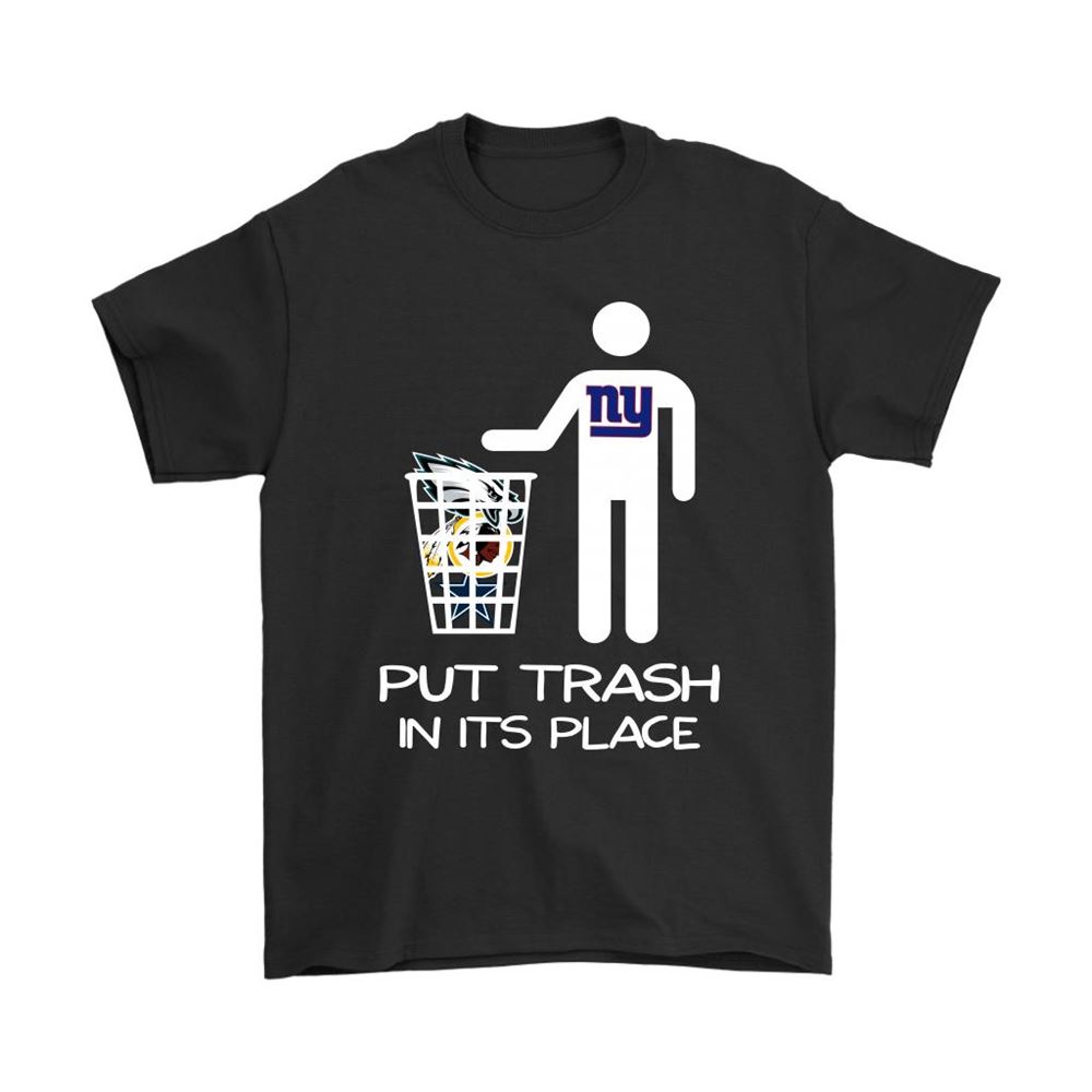 New York Giants Put Trash In Its Place Funny Nfl Shirts
