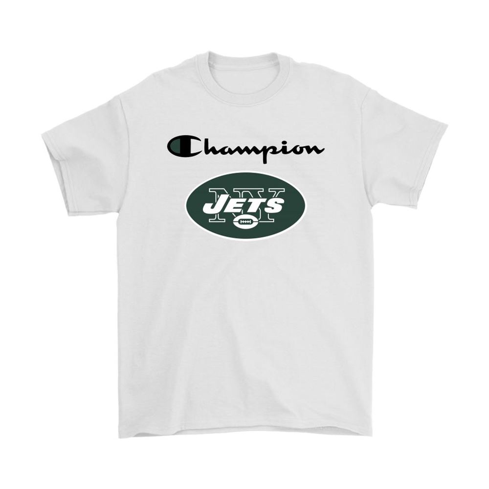 New York Jets Champion Logo Mashup Nfl Shirts