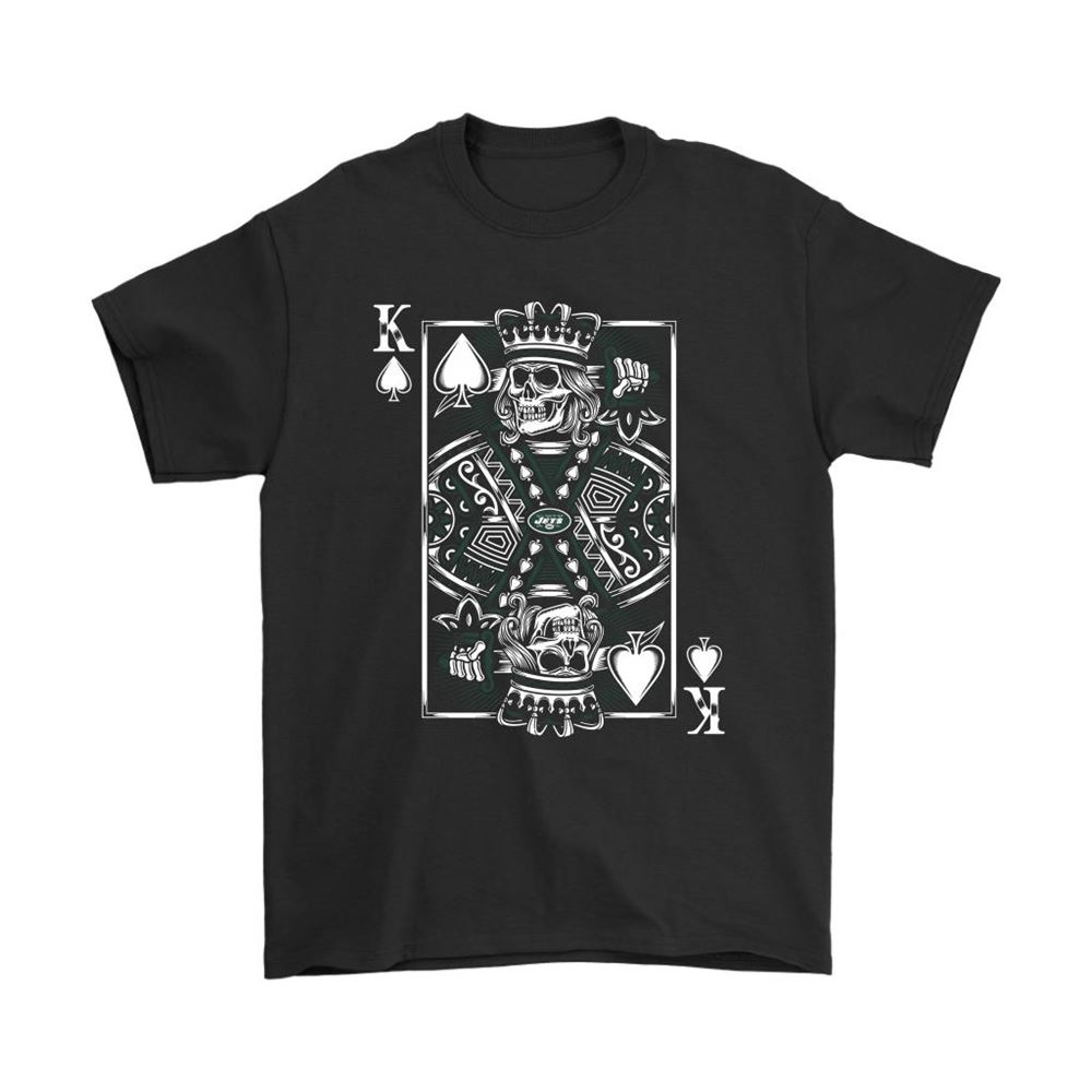 New York Jets Spade King Of Death Card Nfl Football Shirts