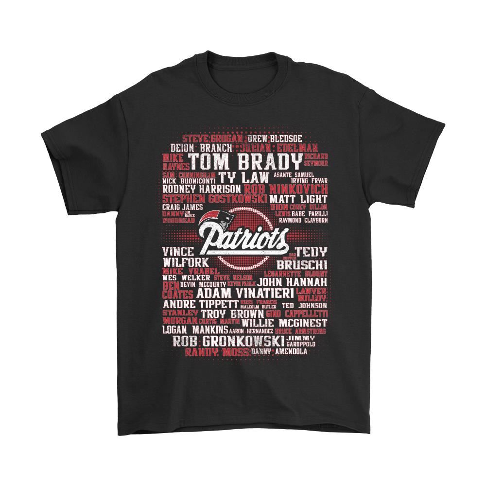 Nfl American Football All Players Team New England Patriots Shirts
