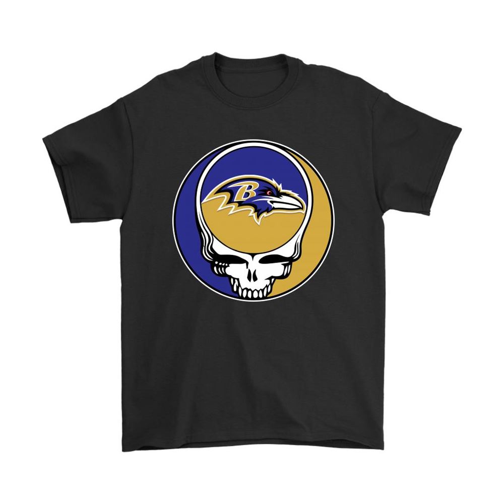 Nfl Team Baltimore Ravens X Grateful Dead Logo Band Shirts