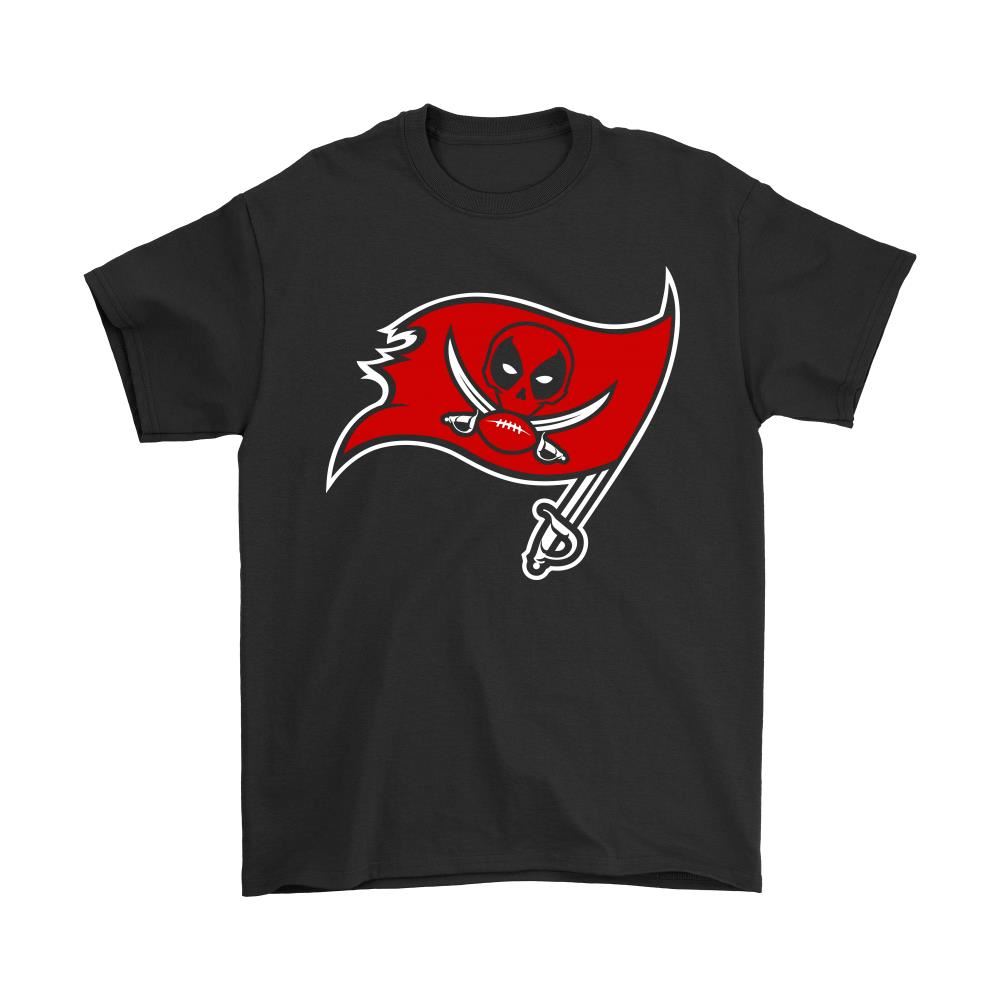 Nfl Team Tampa Bay Buccaneers And Deadpool Logo Mashup Shirts