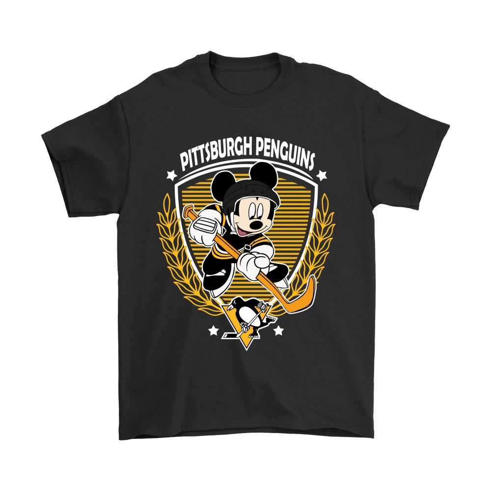 Nhl Hockey Mickey Mouse Team Pittsburgh Penguins Shirts