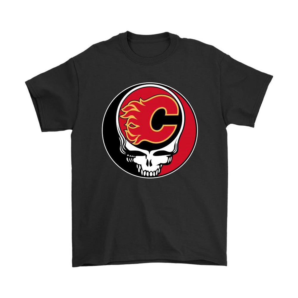 Nhl Team Calgary Flames X Grateful Dead Logo Band Shirts