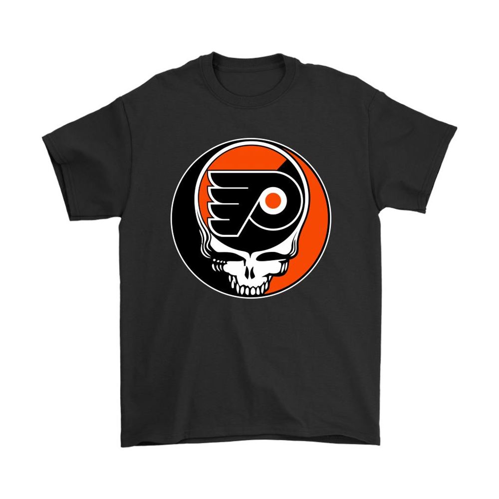 Nhl Team Philadelphia Flyers X Grateful Dead Logo Band Shirts