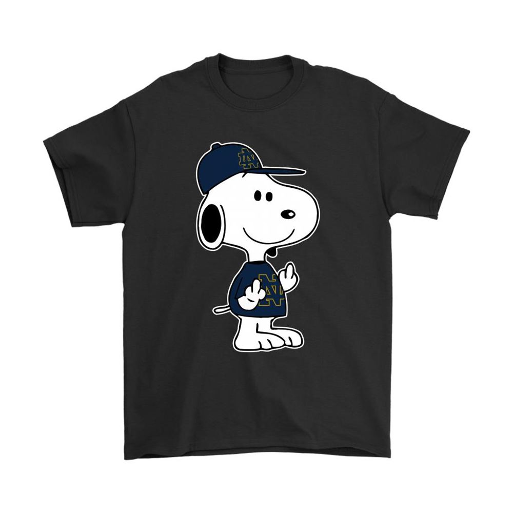 Notre Dame Fighting Irish Snoopy Double Middle Fingers Fck You Ncaa Shirts