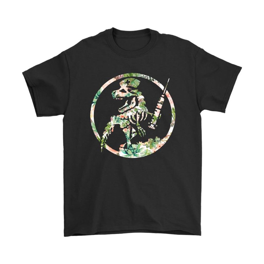 Nurse T-rex Flower Dinosaur Jurassic Park Shirts