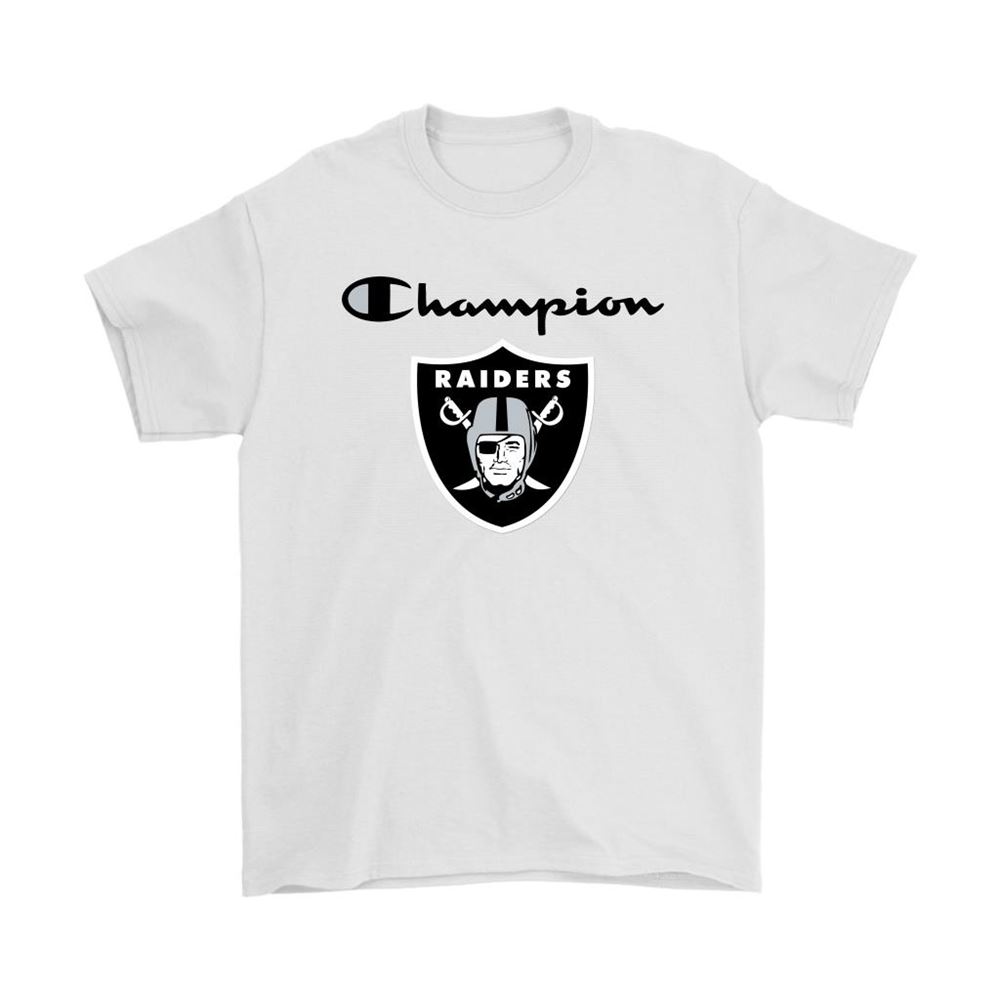 Oakland Raiders Champion Logo Mashup Nfl Shirts