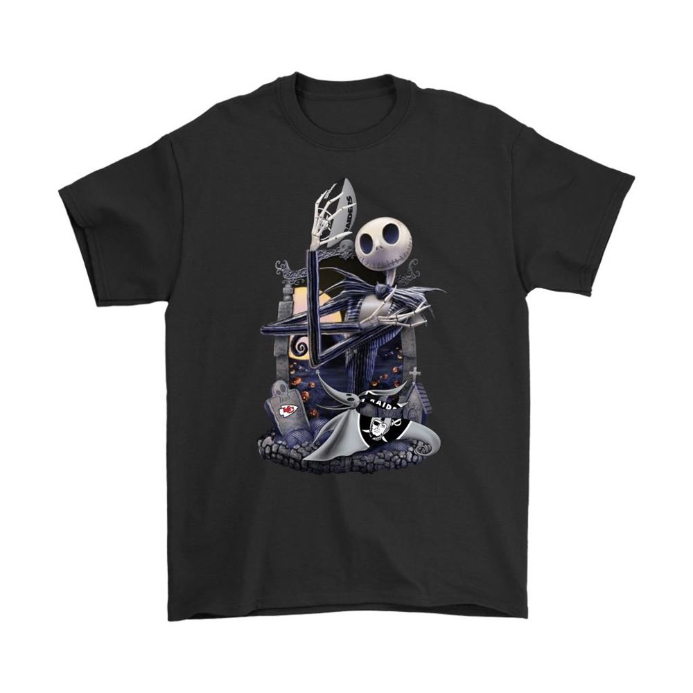 Oakland Raiders Jack Skellington Halloween Shirts
