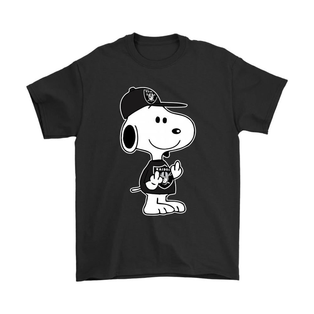Oakland Raiders Snoopy Double Middle Fingers Fck You Nfl Shirts