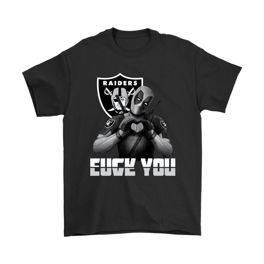 Oakland Raiders X Deadpool Fuck You And Love You Nfl Shirts