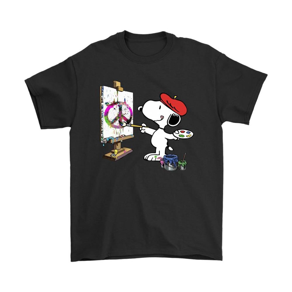 Painter Snoopy Paint Love And Peace Shirts